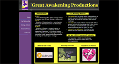 Desktop Screenshot of greatawakeningproductions.com